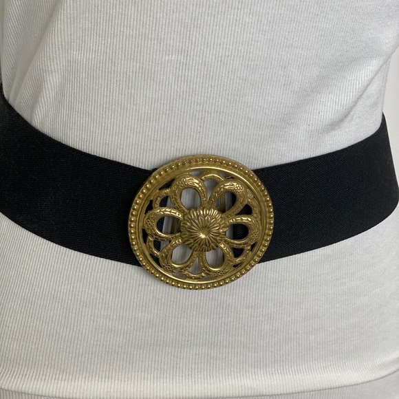 Vintage stretch belt with ornate buckle - Picture 2 of 2